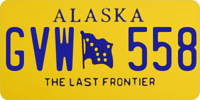 AK license plate GVW558