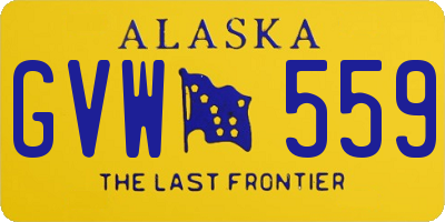 AK license plate GVW559