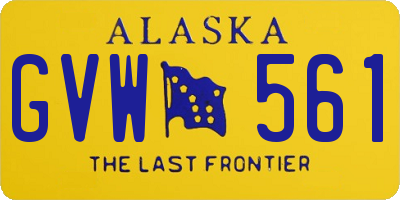 AK license plate GVW561