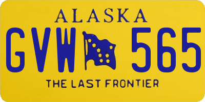 AK license plate GVW565