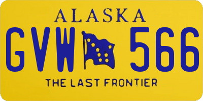 AK license plate GVW566