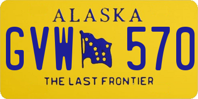 AK license plate GVW570