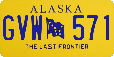 AK license plate GVW571