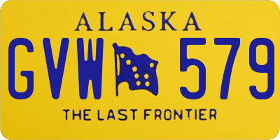 AK license plate GVW579