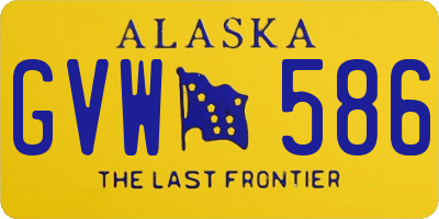 AK license plate GVW586