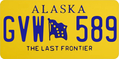 AK license plate GVW589