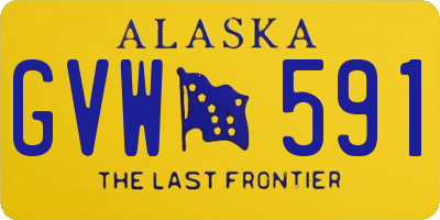 AK license plate GVW591