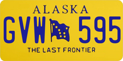 AK license plate GVW595