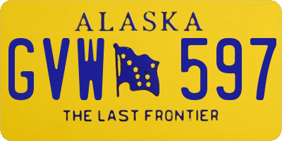 AK license plate GVW597