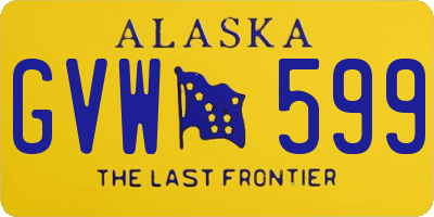 AK license plate GVW599