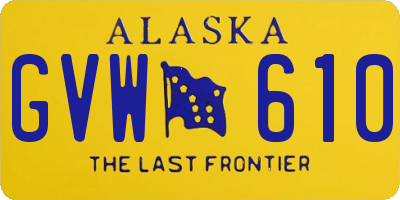 AK license plate GVW610