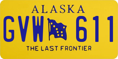 AK license plate GVW611