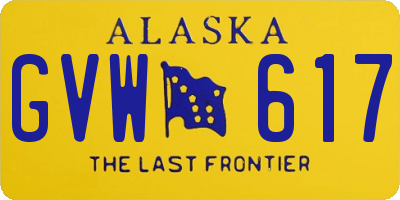 AK license plate GVW617