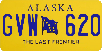 AK license plate GVW620