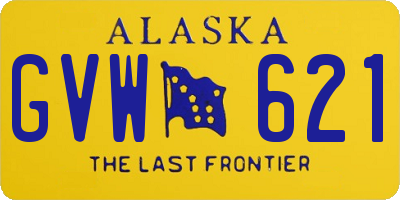 AK license plate GVW621