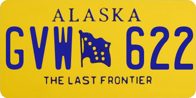 AK license plate GVW622