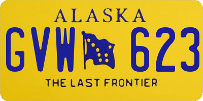 AK license plate GVW623