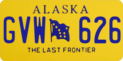 AK license plate GVW626