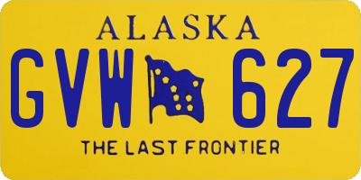 AK license plate GVW627