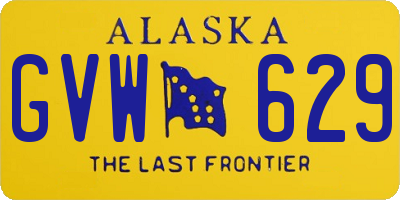 AK license plate GVW629