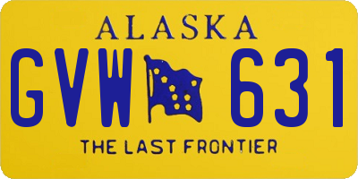 AK license plate GVW631