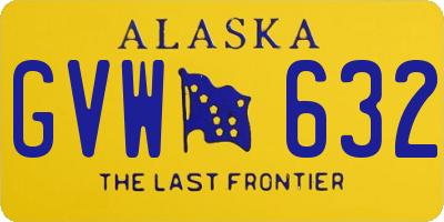 AK license plate GVW632