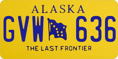 AK license plate GVW636