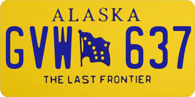 AK license plate GVW637