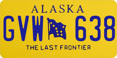 AK license plate GVW638