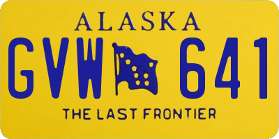 AK license plate GVW641