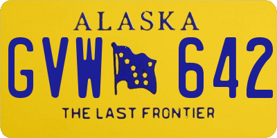 AK license plate GVW642