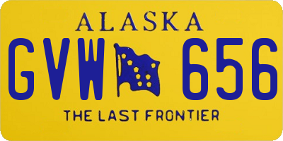 AK license plate GVW656