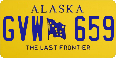 AK license plate GVW659