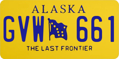 AK license plate GVW661