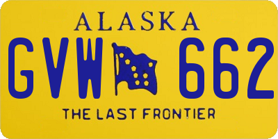 AK license plate GVW662