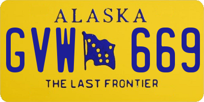 AK license plate GVW669