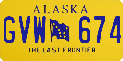 AK license plate GVW674