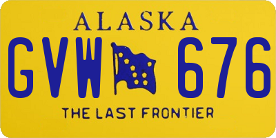 AK license plate GVW676