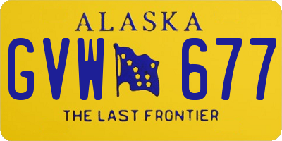 AK license plate GVW677