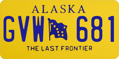 AK license plate GVW681