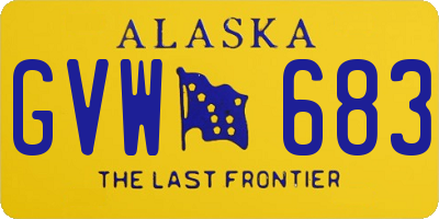 AK license plate GVW683