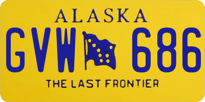 AK license plate GVW686