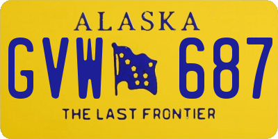 AK license plate GVW687