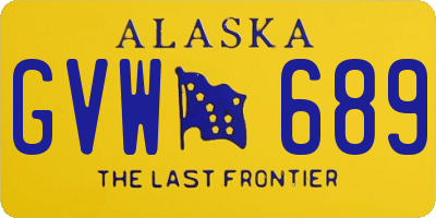 AK license plate GVW689