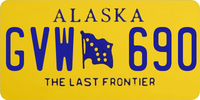 AK license plate GVW690