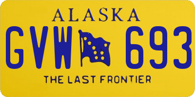 AK license plate GVW693