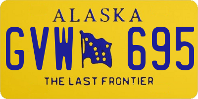 AK license plate GVW695