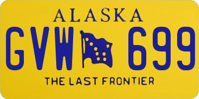 AK license plate GVW699