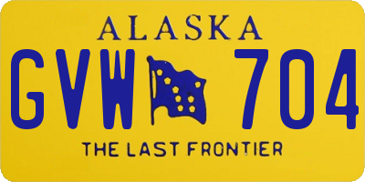 AK license plate GVW704