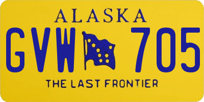 AK license plate GVW705